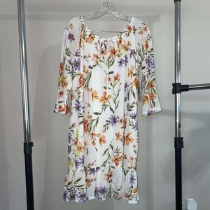 White Flower Summer Dress